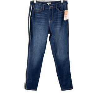 GB Jeans High Rise Skinny Blue Stretch Side Stripe Denim Pants Size 13 NWT